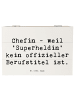 Mr. & Mrs. Panda Geschenkbox Spruch Chefin Superheldin mit Spruch in Weiß