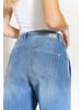 ANGELS  Jeans Mom-Jeans Alma Crop mit Logo-Applikation in mittelblau