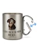 Mr. & Mrs. Panda Kaffeetasse Hund Entspannen mit Spruch in Silber