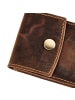Greenburry Vintage Kreditkartenetui RFID Schutz Leder 7 cm braun