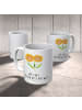 Mr. & Mrs. Panda Tasse Blume Sonnenblume mit Spruch in Weiß