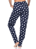 NORMANN Damen Pyjama Hose lang Mix & Match in marine