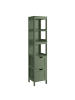 VASAGLE Badezimmerschrank Sofie in Waldgrün - (B)30 x (H)141.5 x (T)30 cm