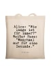 Mr. & Mrs. Panda Schultertasche AliZeichen: "Wie lange ist... mit Spruch in Creme