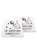 Mr. & Mrs. Panda Untersetzer Panda Weihnachtszeit mit Spruch in Weiß