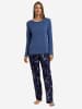 Hanro Pyjamaoberteil Loungy Nights in slate blue