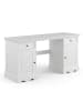 Feldmann-Wohnen Schreibtisch Belluno Elegante Kiefer weiß (RAL9010) lackiert 155 / 53 / 77cm