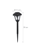 relaxdays 12 x Solarlampe in Schwarz