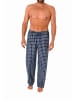 NORMANN Flanell Schlafanzug Pyjama Hose lang Karo Baumwolle - 70791 in marine