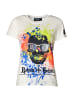 Roberto Geissini Skull Graffiti T-Shirt Weiß