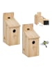 relaxdays 2 x Nistkasten-Bausatz in Natur - (B)11,5 x (H)29,5 x (T)17 cm