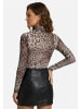 faina Women Bodysuit in Brown Leopard
