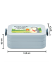 Mr. & Mrs. Panda Bento Box Pinguin Pommes Design mit Spruch in Blau Pastell