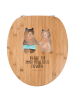 Mr. & Mrs. Panda Holz Klodeckel Bär Freundin mit Spruch in Braun