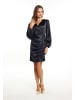faina Damen Minikleid Aus Satin in Schwarz