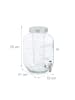 relaxdays Getränkespender in Transparent - 4 Liter