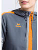 erima Squad Tracktop Jacke mit Kapuze in slate grey/monument grey/new orange