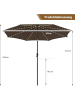 COSTWAY Ø300cm Sonnenschirm mit LED in Braun