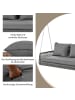 ABRIHOME Hollywoodschaukel in Grau Rattan mit grauen Kissen 2 Sitze