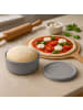 relaxdays 4 x Pizzaballenbox in Dunkelgrau - (H)6,5 x Ø 14,5 cm