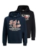 Jack & Jones Sweatshirt / Hoodie Logo in Schwarz / dunkelblau
