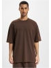 DEF Lange T-Shirts in chocolate brown washed