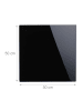 relaxdays Magnettafel in Schwarz - 50 x 50 cm