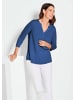 GOLDNER Shirt Modisches 3/4-Arm-Oberteil in royalblau