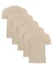 Cotton Prime® 5er Pack T-Shirt Basic O-Neck in Beige
