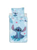 Lilo & Stitch Bettwäsche-Set aus Baumwolle 140x200 cm & Kissenbezug 70x90 cm in Blau