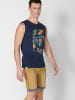 KOROSHI Tank Top Shirt in blau