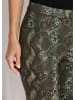 MADELEINE Gerade Jerseyhose mit Animal-Print in khaki