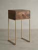 KADIMA DESIGN Nachttisch | Mango/Metall, 40x75.5x35cm, Design