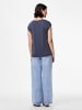 Pieces T-Shirt mit V-Ausschnitt in Ombre Blue