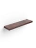 relaxdays 3 x Wandregal in Braun/ Schwarz - (B)80 x (H)4 x (T)23 cm