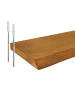 relaxdays Wandregal "Baumkante" in Braun - (B)70 x (H)3 x (T)22 cm