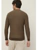 Man's World Rundhalspullover in braun melange