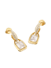 Damen-Ohrringe Creolen Gemstone Pendants Goldfarben