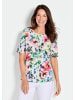 GOLDNER Shirt Florales Shirt in bunten Farben mit Halbarm in bunt / gemustert