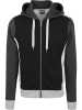 Urban Classics Zip-Kapuzenpullover in schwarz