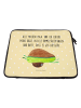 Mr. & Mrs. Panda Laptoptasche Avocado Yoga mit Spruch in Gelb Pastell