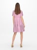 JACQUELINE de YONG Lockeres Mini Print Kleid Blusen Kurzarm Dress JDYPIPER in Pink