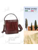 Toscanto Leder Umhängetasche Toscanto Tasche dunkelrot ca. 18cm
