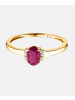 Diamant L'éternel Ring aus 375 Gelbgold mit Diamant mit Rubin