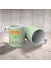 Mr. & Mrs. Panda Kaffeetasse Blume Sonnenblume mit Spruch in Blattgrün