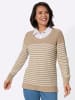 WITT WEIDEN 2-in-1-Pullover in beige-ecru-gemustert
