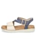 rieker Sandale in blau creme