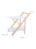 relaxdays Servierwagen in Weiß/ Natur - (B)44 x (H)70 x (T)39,5 cm