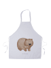 Mr. & Mrs. Panda Schürze Wombat ohne Spruch in Weiß