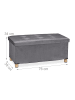 relaxdays Sitzbank in Dunkelgrau - (B)76 x (H)34 x (T)38 cm